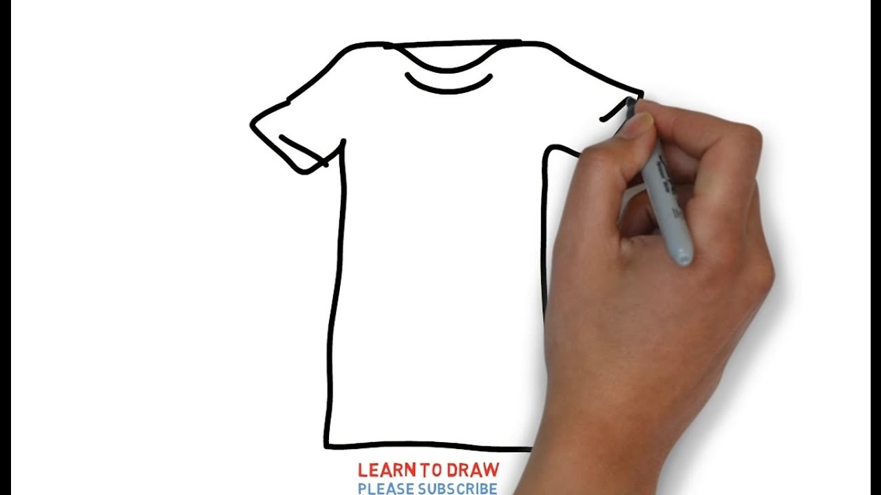 1280x720 How To Draw A T Shirt For Kids Step