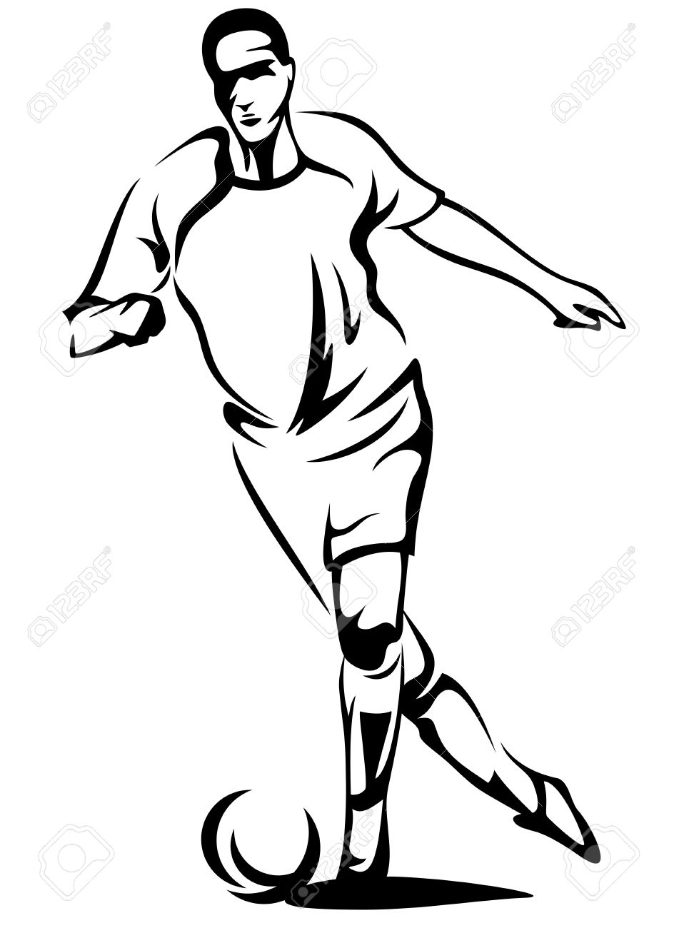 951x1300 Football Outline Clipart Black And White