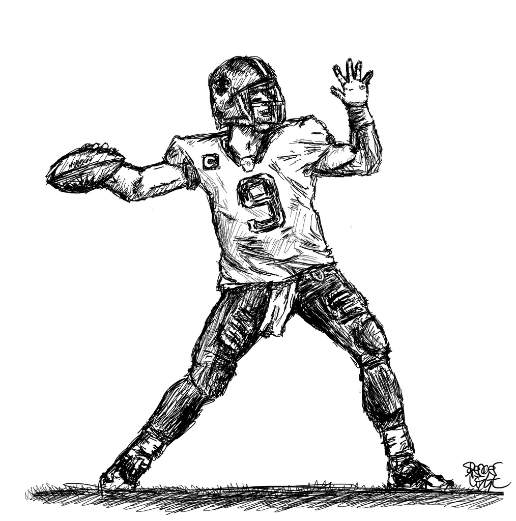 1014x1024 Football Drawing Free Download