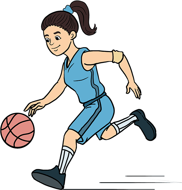 588x614 Hd How To Draw Basketball Player