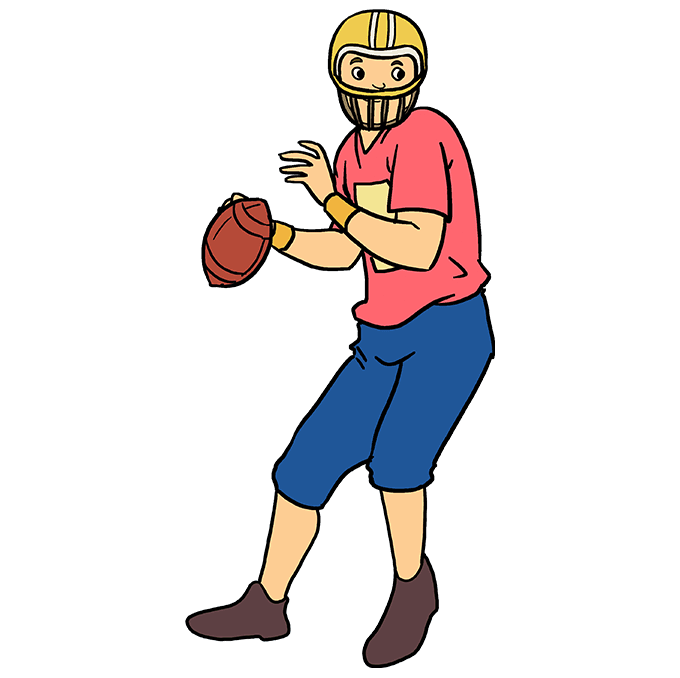 680x678 How To Draw A Football Player