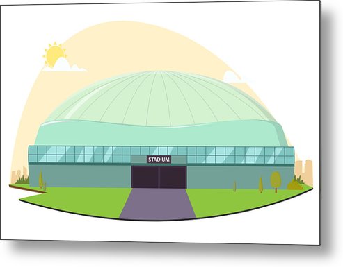 493x385 Football Stadium Building Metal Print