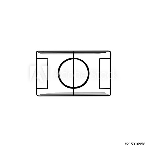 500x500 Football Stadium Hand Drawn Outline Doodle Icon Sport