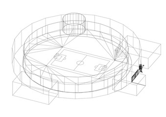 339x240 Football Stadium Architect Blueprint