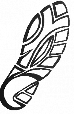 250x383 Drawing Footprints Sandal, Picture