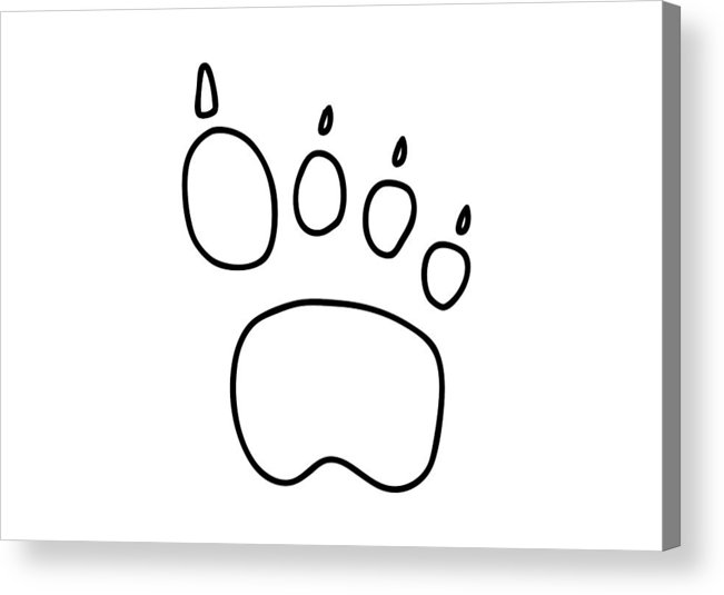 651x535 Footprint Bear Wulf Tiger Acrylic Print