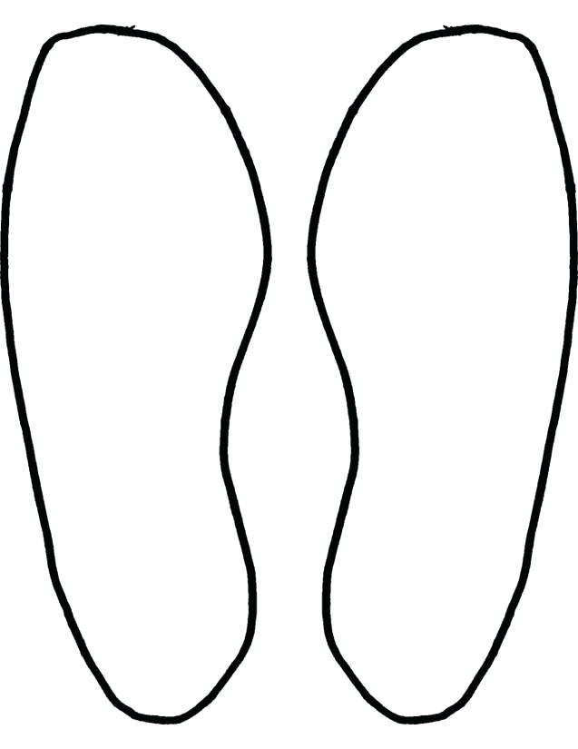 637x825 Printable Footprint Shoe Print Template Stencil
