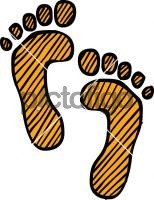 154x200 Conceptual Freehand Drawing Icon From Pictofigo For Footsteps