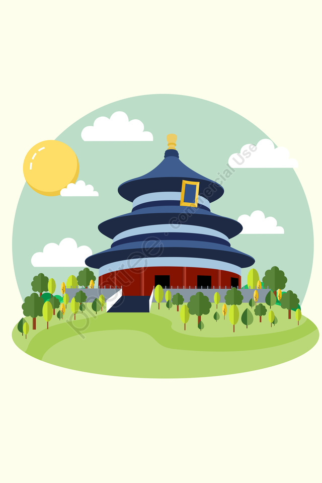 640x960 hand painted building forbidden city world famous illustration