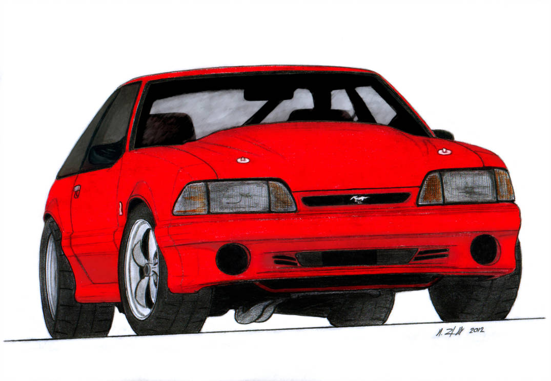 1075x743 Ford Mustang Cobra Drawing