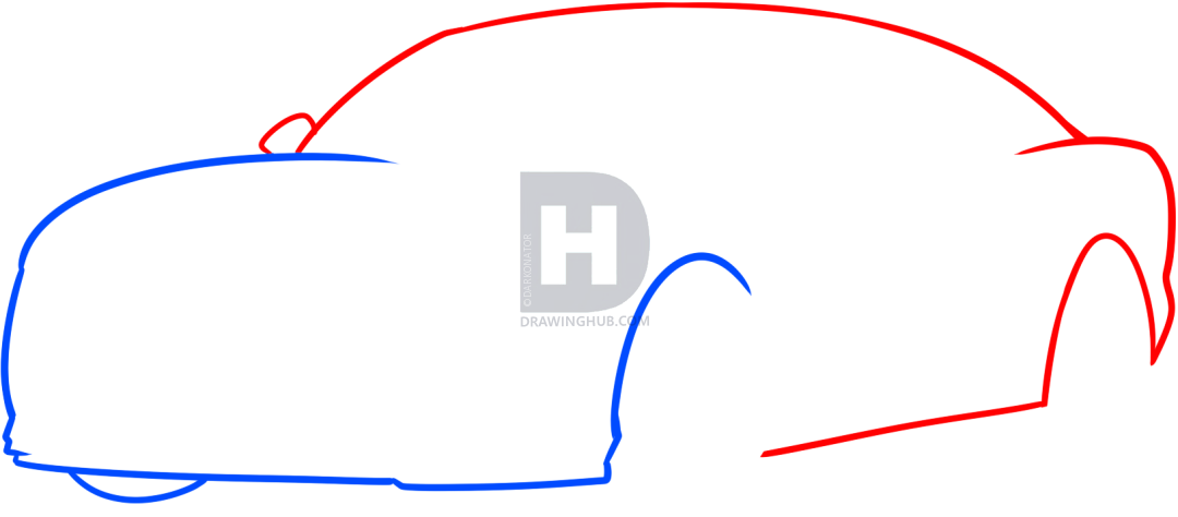 1080x474 How To Draw A Shelby Mustang, Step