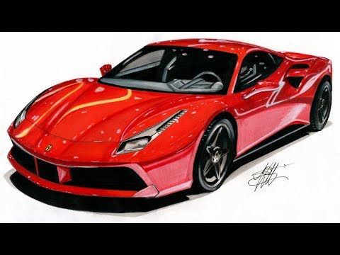 480x360 Realistic Car Drawing
