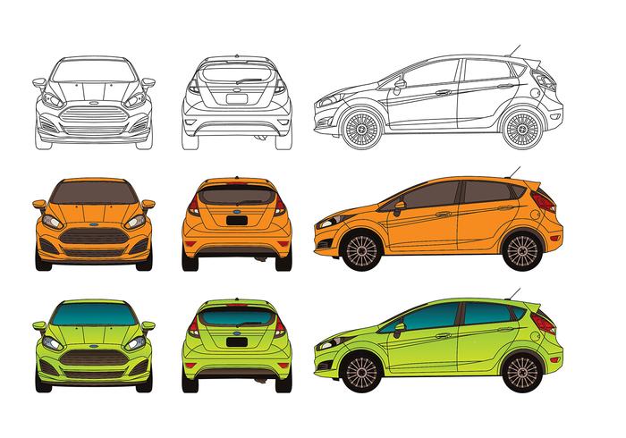 700x490 Ford Fiesta Free Vector Art