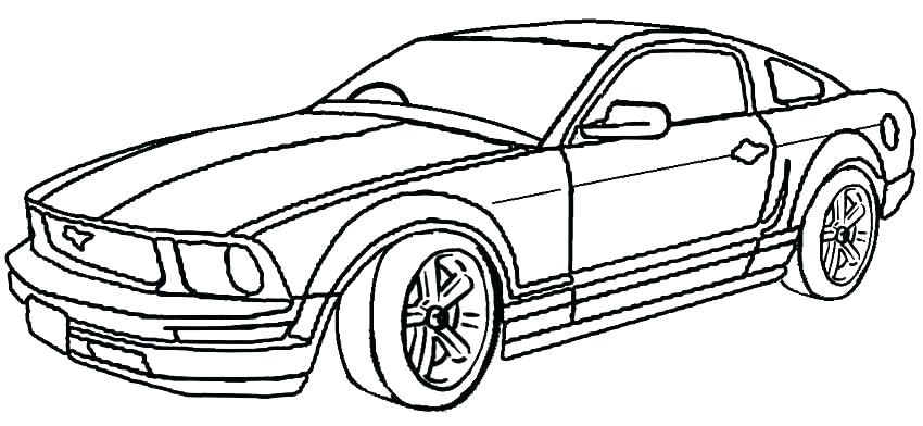 850x392 Ford Mustang Drawing At Free For Personal Use Car Coloring Pages