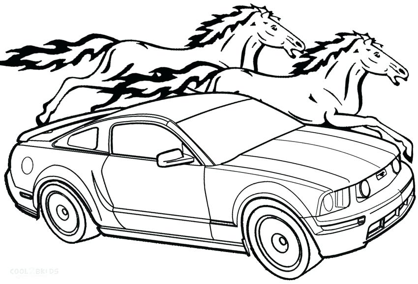 850x578 Ford Mustang Drawing At Free For Personal Use Coloring Pages Home