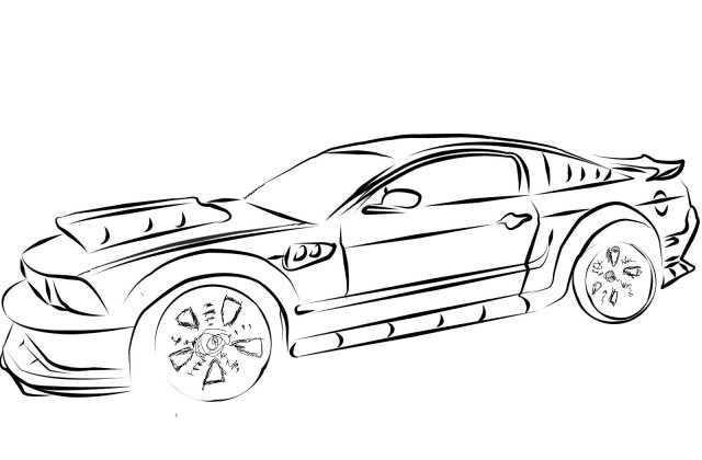 640x420 Ford Mustang Drawing At Getdrawings Com Free For Personal Use Gt