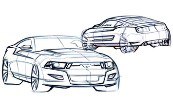 355x230 Ford Shelby Design Sketches