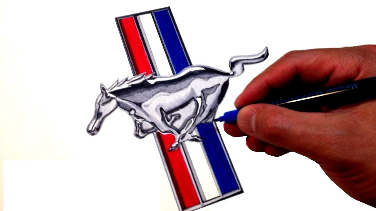 1280x720 How To Draw The Ford Mustang Logo