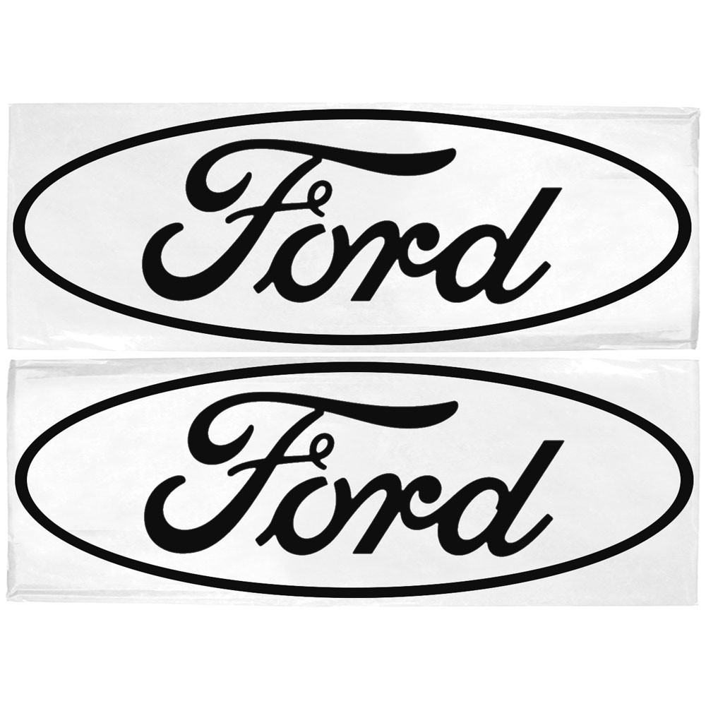1000x1000 Graphic Express Decal Ford Oval Logo Open Style X Pair