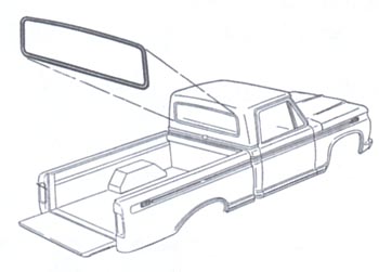 350x251 Ford F Series Truck, Plain Rear Window Seal