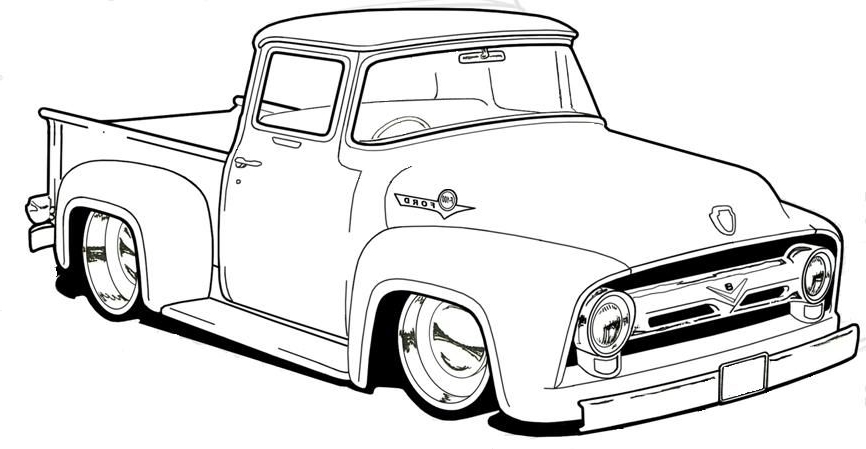 866x449 Ford Truck Coloring Pages Pickup Truck Coloring