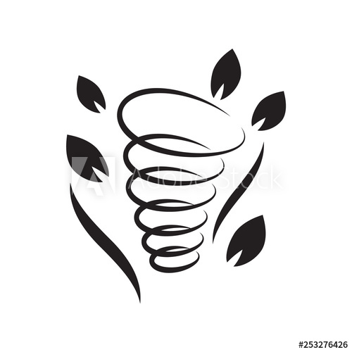 500x500 Blowing Wind With Flying Leaves Icon Sign For Weather Forecast