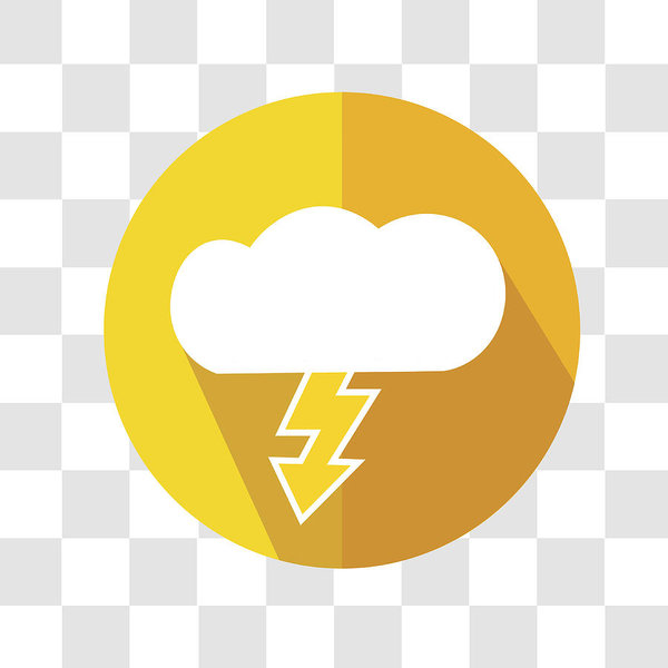 600x600 Cloud And Lightning Icon Weather Storm Forecast Vector