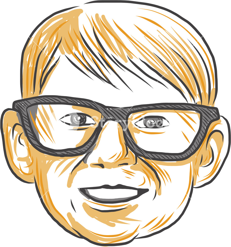 935x1000 Drawing Sketch Style Illustration Of A Head Of A Caucasian Boy