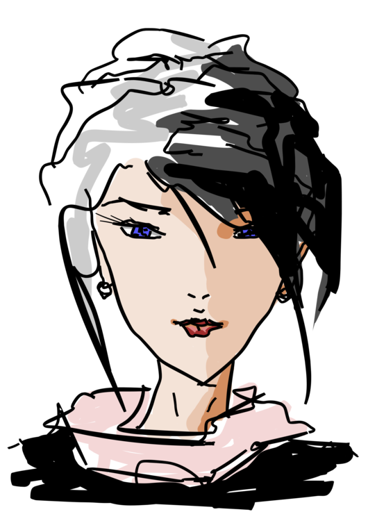 530x750 face drawing woman forehead exfoliation cc0