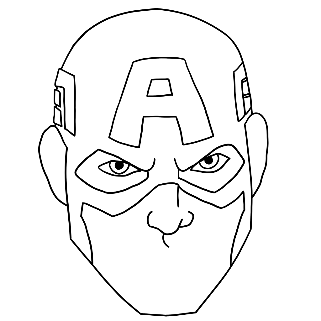 1024x1024 Ways To Draw Captain America Face Portrait, Full Body
