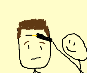 300x250 brendon urie getting a forehead tattoo