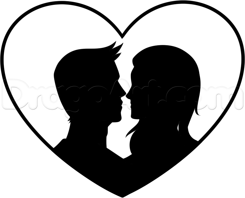 809x652 Step How To Draw A Valentine Couple