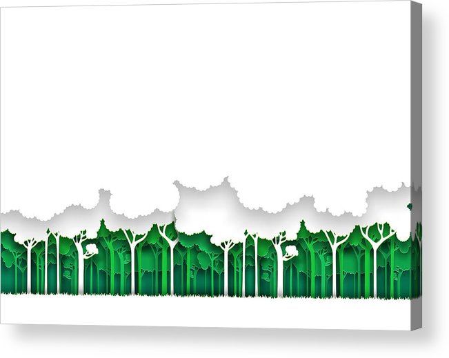 651x519 Eco Green And White Forest Background Paper Art Style Acrylic