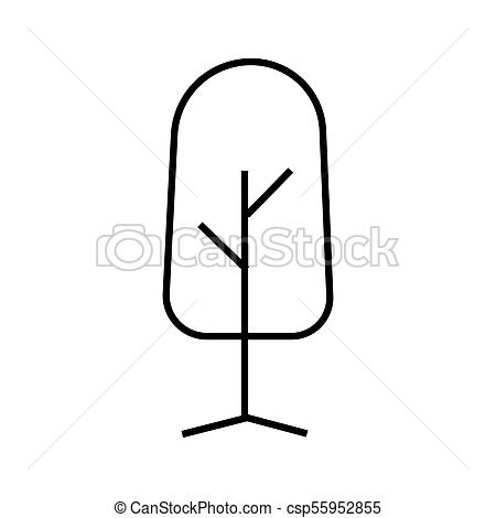 450x470 Tree Icon Forest Symbol Flat Web Sign On White Background