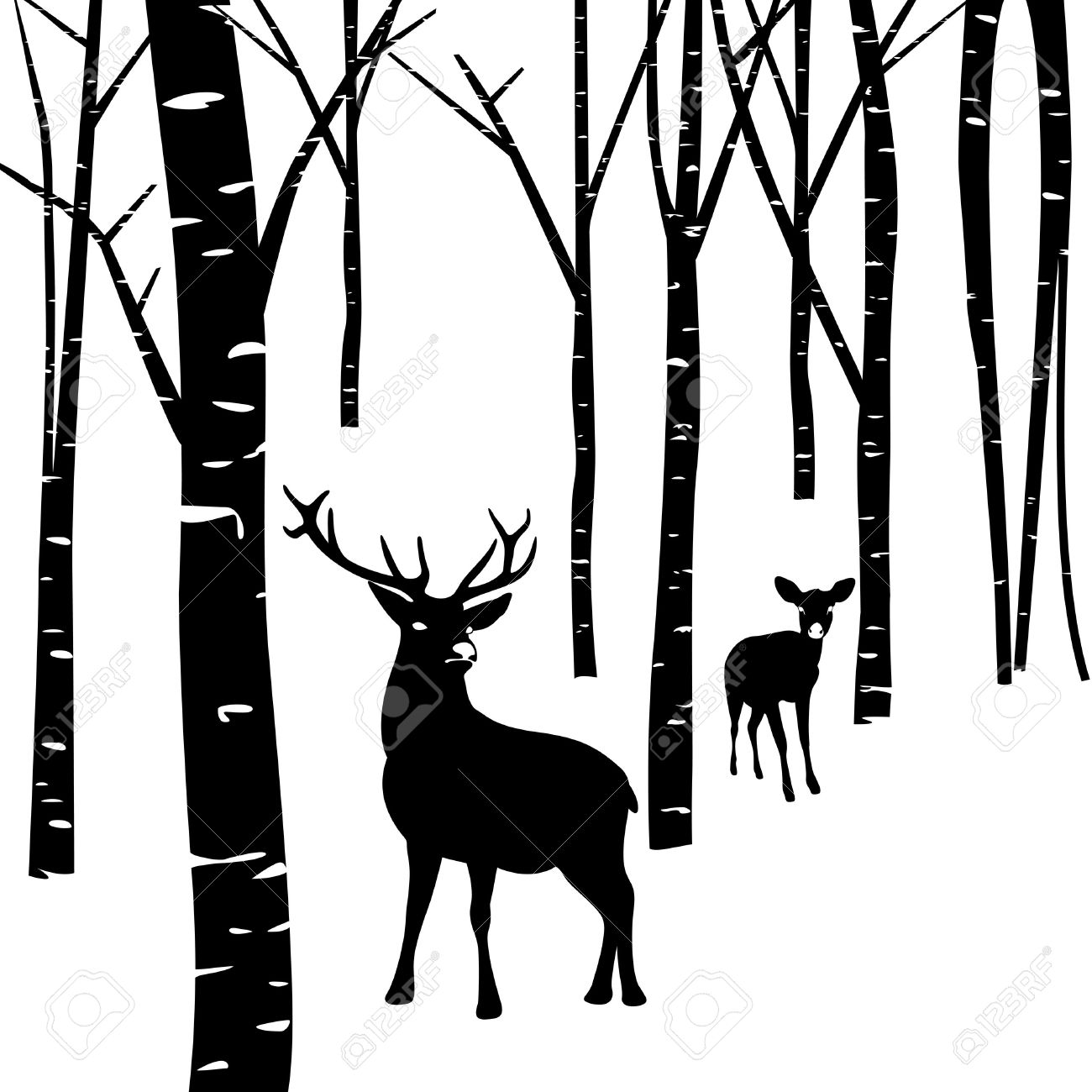 1300x1300 Forest Clipart Silhouette