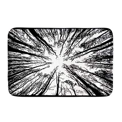 425x425 Hugs Idea Forest Tree Black And White Doormat Vintage