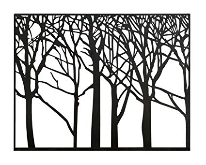 425x341 Zeckos Shadow Forest Decorative Tree Silhouettes Metal