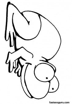 235x338 Printable Forest Coloring Pages Frog For Kids