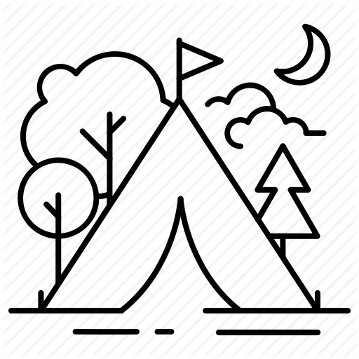 512x512 Collection Of Free Tent Drawing Forest Download On Ui Ex