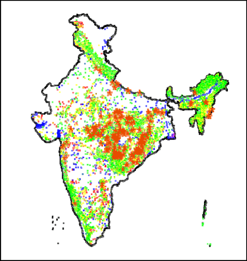 850x898 Fire Points Over The Forest Cover Map Download Scientific Diagram