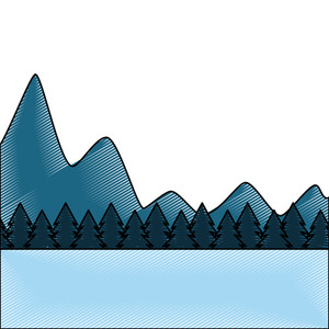 300x300 Mountain Drawing Royalty Free Vectors