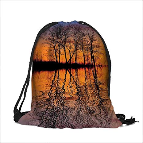 466x466 Draw Pocket Polyester Backpack Landscape From Mother