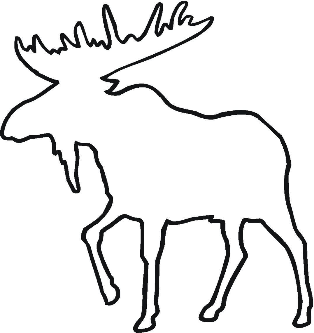 1077x1140 Moose In Forest Clipart Black And White Silhouette Collection