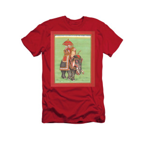 300x300 Rajput King Handmade Painting Drawing Elephant Ride Scene Animal