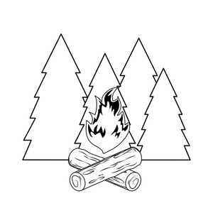 300x300 Coned Cedar Evergreen Royalty Free Vectors