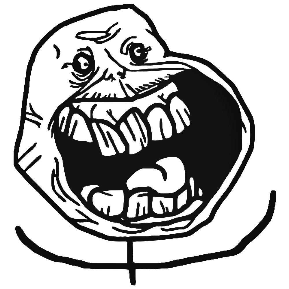 1000x1000 Forever Alone Lonely Guy Internet Meme Sticker