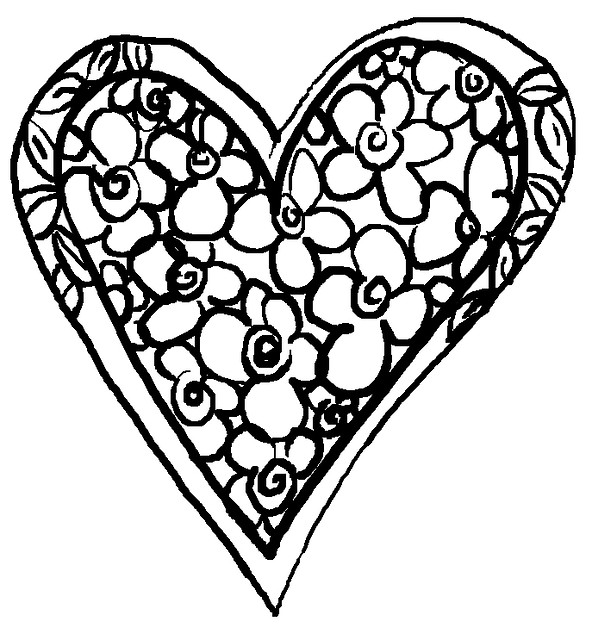 592x640 Forget Me Not Heart Free Heart Clip Art To Use