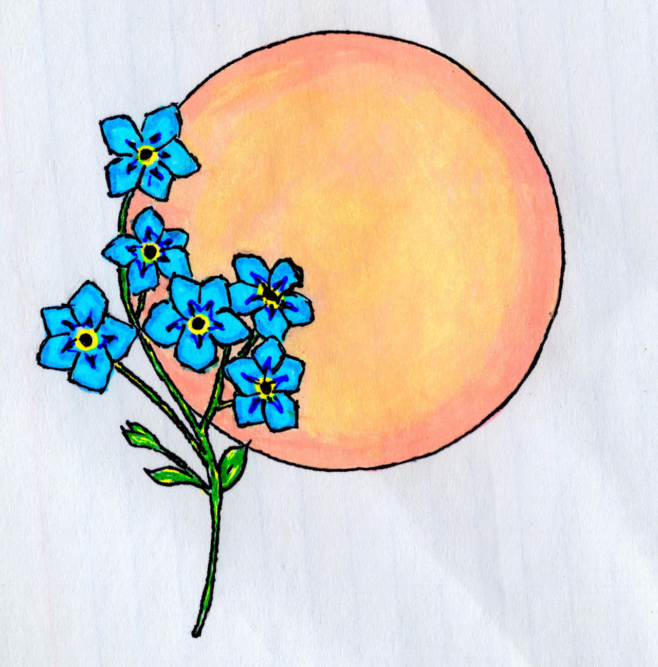 1280x1298 Forget Me Not Tattoo