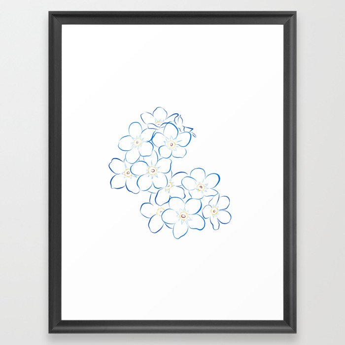 700x700 Forget Me Not Framed Art Print