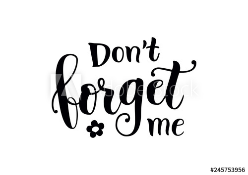 500x354 Calligraphy Lettering Of Dont Forget Me In Black Decorated